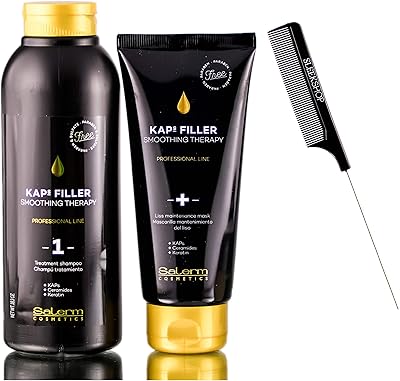 Salerm Cosmetics KAPS Filler Smoothing Therapy Kit - 18oz Shampoo + 6oz Mask