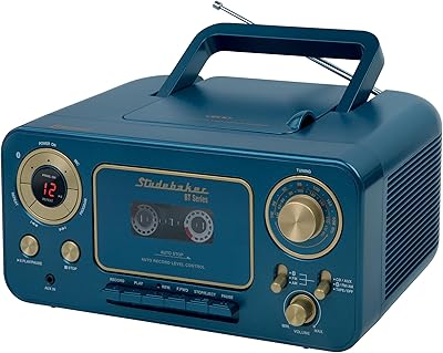 Studebaker Portable Stereo CD Player with Bluetooth and Cassette