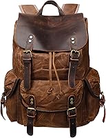 HuaChen M80 Brown Leather Backpack — image 1