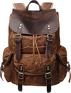 HuaChen M80 Brown Leather Backpack Review