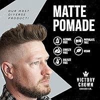 Victory Crown Matte Pomade High Hold & No Shine Hair Styling Wax, 3.4oz — image 2