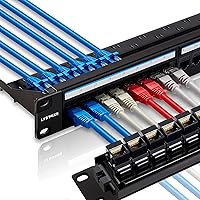 Lysymixs 24 Port RJ45 Patch Panel Cat6 Feed Through — image 1