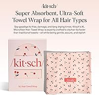 Kitsch XL Microfiber Hair Towel Wrap – Cherry Print, 40x24 inches — image 2