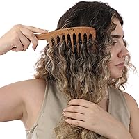 Darık Profesyonel Ahşap Wide Tooth Wooden Comb - Extra Wide Tooth — image 9