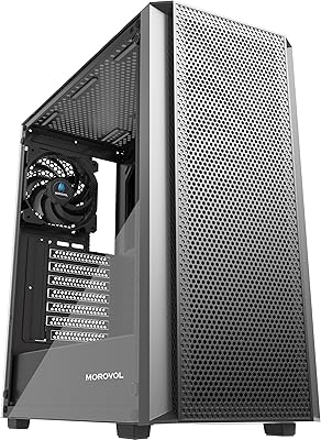 MOROVOL P5 ATX Mid Tower Gaming PC Case