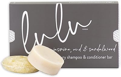 Lulu Candles Jasmine, Oud & Sandalwood Shampoo & Conditioner Bar Set 3 Oz/1 Oz