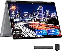 HP OmniBook X Flip 14″ 2K Touch-Screen 2-in-1 Laptop, AMD Ryzen AI 7 3500U, 24GB RAM, 1.5TB Storage — image 1