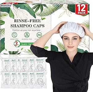BestLink Waterless Shampoo Caps, 12 Pack
