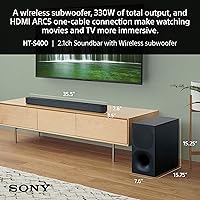 Sony HT-S400 2.1ch Soundbar with Wireless Subwoofer — image 2