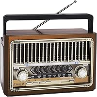 Videyas S302 Retro AM FM Radio with Bluetooth — image 1