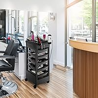 Saloniture Beauty Salon Rolling Trolley Cart with 5 Drawers — image 6