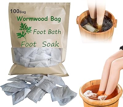 AMTOOCH Mugwort Herb Foot Soak Powder 100 Bags