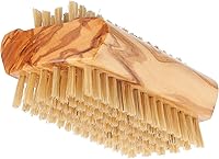 Redecker Natural Pig Bristle Nail Brush with Waxed Olive Wood Handle, 3-3/4-Inches — image 3