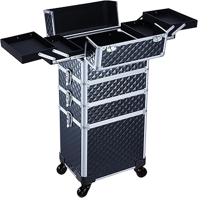 Faquenc Rolling Makeup Case with Wheels