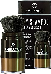 Ambiance Natural Dry Shampoo Powder & Brush for Dark Hair - Brunette Tinted Review