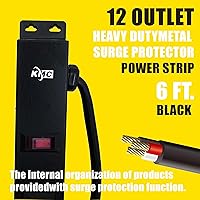 KMC 12-Outlet Heavy Duty Surge Protector Power Strip — image 6