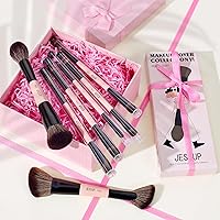 Jessup 7pcs Double Sided Makeup Brushes Set – Peach Dust — image 6