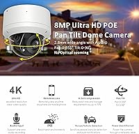 Inwerang 4K 8MP PoE PTZ IP Dome Camera — image 3
