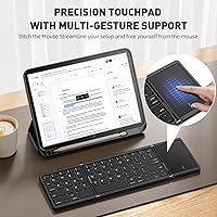 Kidopire Foldable Bluetooth Keyboard with Touchpad — image 4