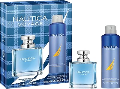Nautica Voyage Giftset 1.7oz EDT + 6oz Deodorizing Body Spray