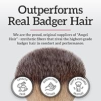 Fine Shaving Brush with Angel Hair Fibers, 24mm Knot, White — image 2