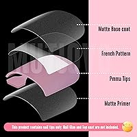 MUTIOVO 8 Mixed Summer Color French Tip Toe Nail Tips — image 4