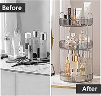 Shuang Qing Rotating Makeup Organizer 3-Tier Gray — image 4