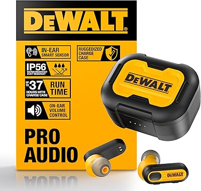 DEWALT True Wireless Bluetooth Earbuds