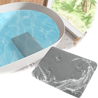 MABOZOO Bath Cushion for Tub with 4 Suction Cups - Gray
