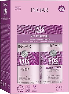 Inoar Pós Progress Duo Kit, Shampoo & Conditioner 8.45 fl.oz. Each