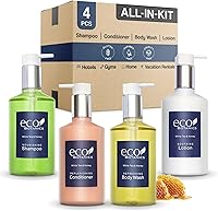 Eco Botanics Hotel Amenities Set 10.14oz | Shampoo, Conditioner, Body Wash, Lotion — image 1