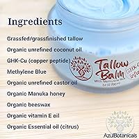 AzulBotanicals Copper Peptide GHK-Cu & Methylene Blue Infused Beef Tallow Balm 3.4oz — image 2