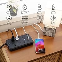 Geeni Smart Plug Power Strip 6-Outlet with USB Ports — image 2