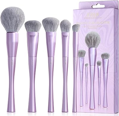 Jessup Luxury Purple 5-Piece Face Brush Set