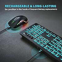 Luzarriba Backlit Large Print Wireless Keyboard and Mouse Combo — image 3
