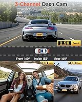 TUIFAC GT806 3 Channel Dash Cam 2.5K+1080P+1080P — image 2
