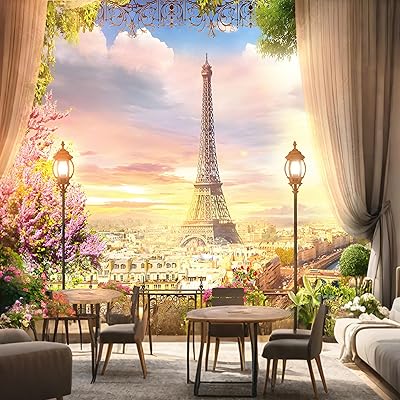 Yieldeer 6x6 ft Paris Photo Backdrop