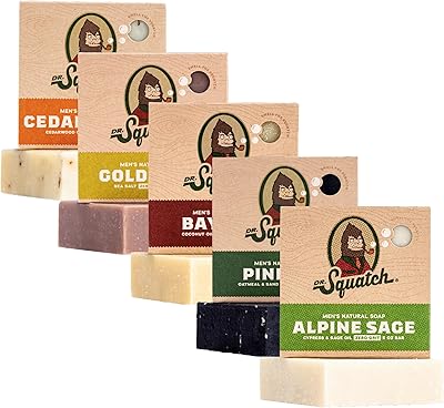 Dr. Squatch Natural Bar Soap for Men 5-Pack