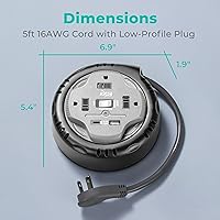 KMC 3-Outlet Surge Twist Power Strip with USB-C & USB-A Ports — image 3