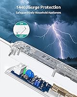 NUTICT 10ft Outlet Cover Extension Cord with 5-Outlets & 4 USB Ports — image 9