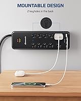 DEWENWILS 10-Outlet Surge Protector Power Strip with 4 USB Ports — image 6