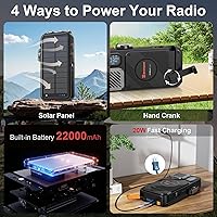 Semmorn Emergency Radio & 22000mAh Solar Power Bank — image 5