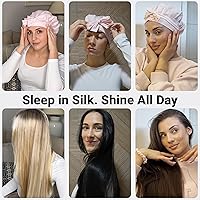 Golden Star Beauty 100% Mulberry Silk Bonnet for Sleeping – Pink — image 5