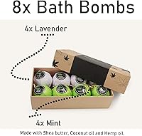 Schone Body Hemp Bath Bombs, Set of 8 - Mint & Lavender Scents — image 2
