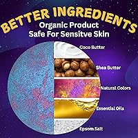 EvolutionUSA Space Bath Bombs for Kids - 6 Pack with Hidden Toy — image 5