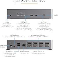 StarTech USB-C Quad Monitor Docking Station DK31C4DPPD — image 3