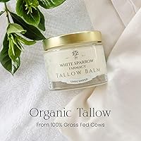 White Sparrow Farmacy Organic Grass Fed Tallow Balm (Unscented) 2.0 oz — image 8