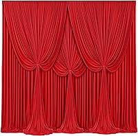Tao-Ge 4 Panels Red Backdrop Curtains 5' x 12' for Photography & Event Decorations — image 1