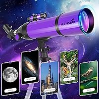 HUGERSTAR 80600Purple 80mm Refractor Telescope — image 7