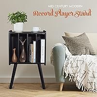 2BHOME Wooden LP Record Player Stand with 4 Cabinets — image 6